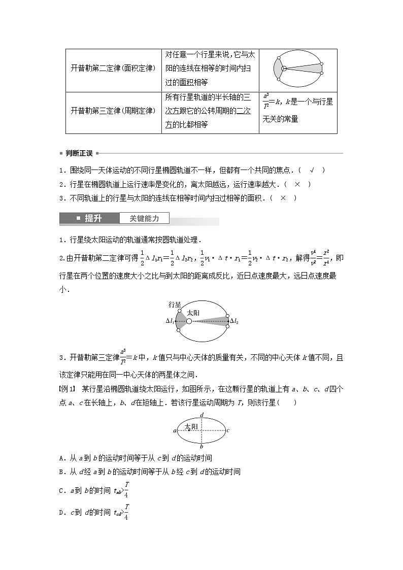 2024届鲁科版新教材高考物理一轮复习教案第五章万有引力与宇宙航行第1讲万有引力定律及应用第2页