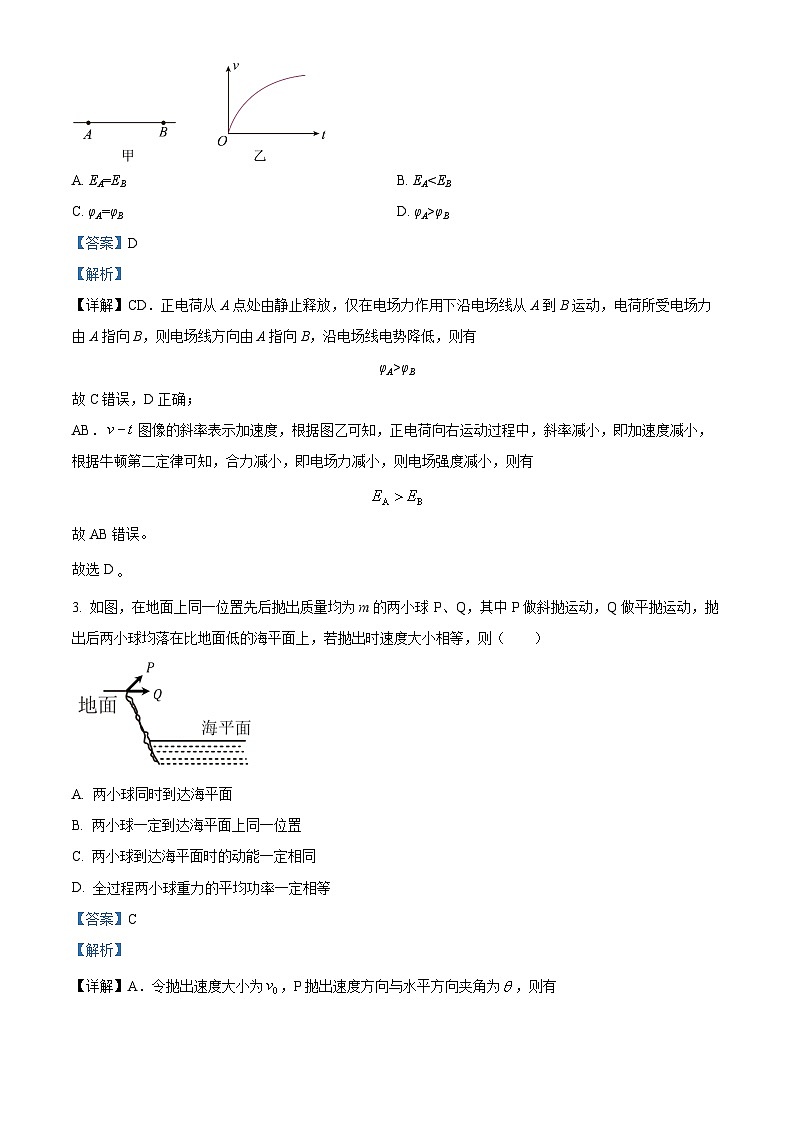 广东省广州市第十六中学2023-2024学年高一下学期期末质量检测物理试卷（原卷版+解析版）02