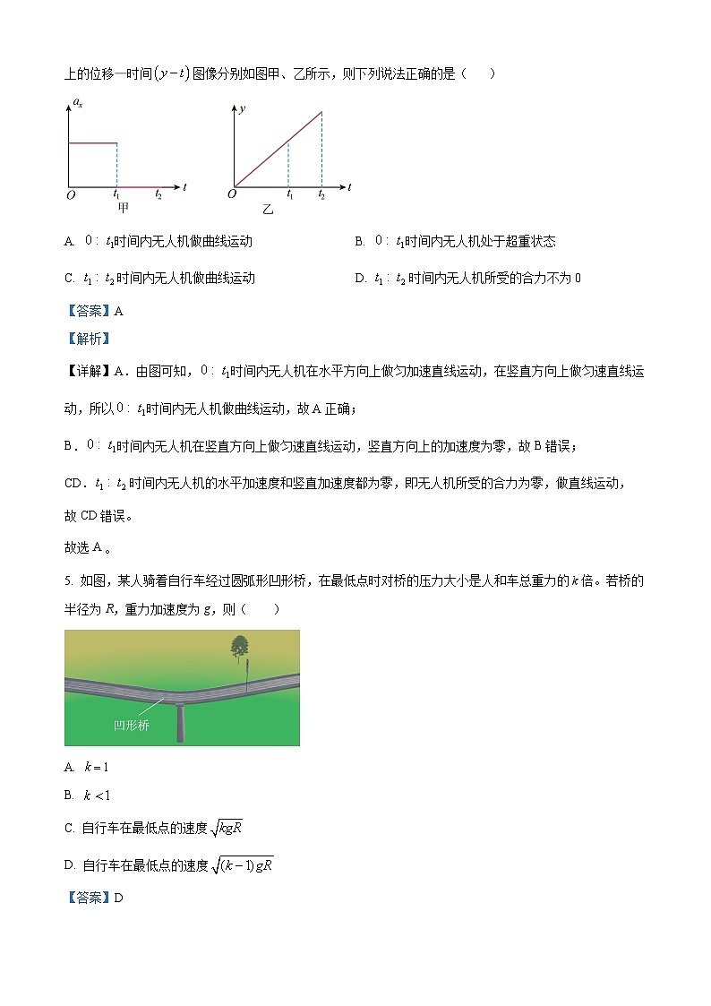四川省眉山市东坡区2023-2024学年高一下学期6月期末联合考试物理试题（原卷版+解析版）03