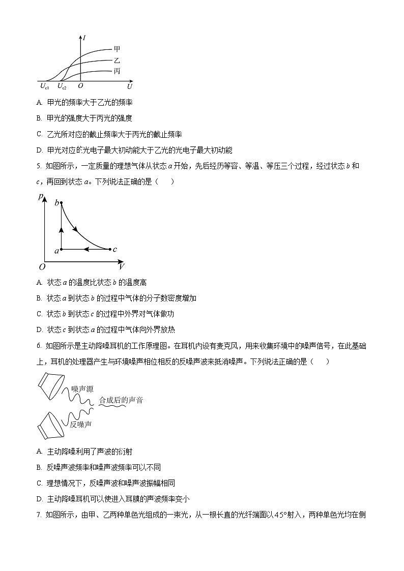 北京市朝阳区2023-2024学年高二下学期期末考试物理试卷（原卷版）第2页