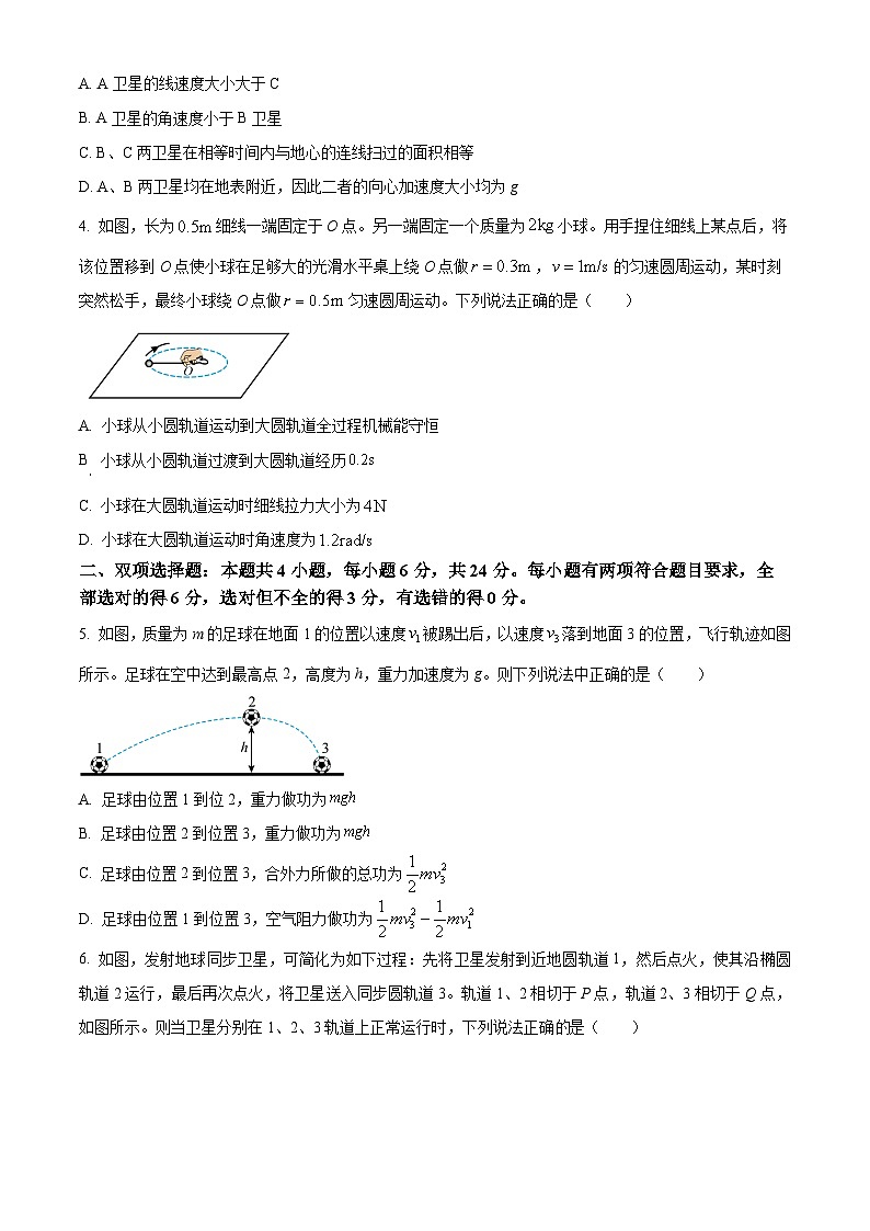 福建省福州市福州九县（市、区）一中2023-2024学年高一下学期7月期末考试物理试题（原卷版+解析版）02