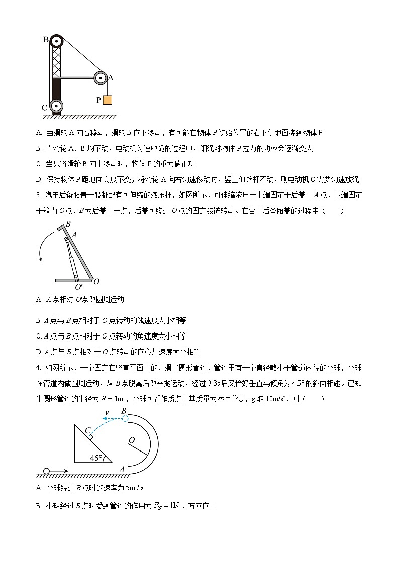 陕西省西安市部分学校2023-2024学年高一下学期6月期末联考物理试题（原卷版+解析版）02
