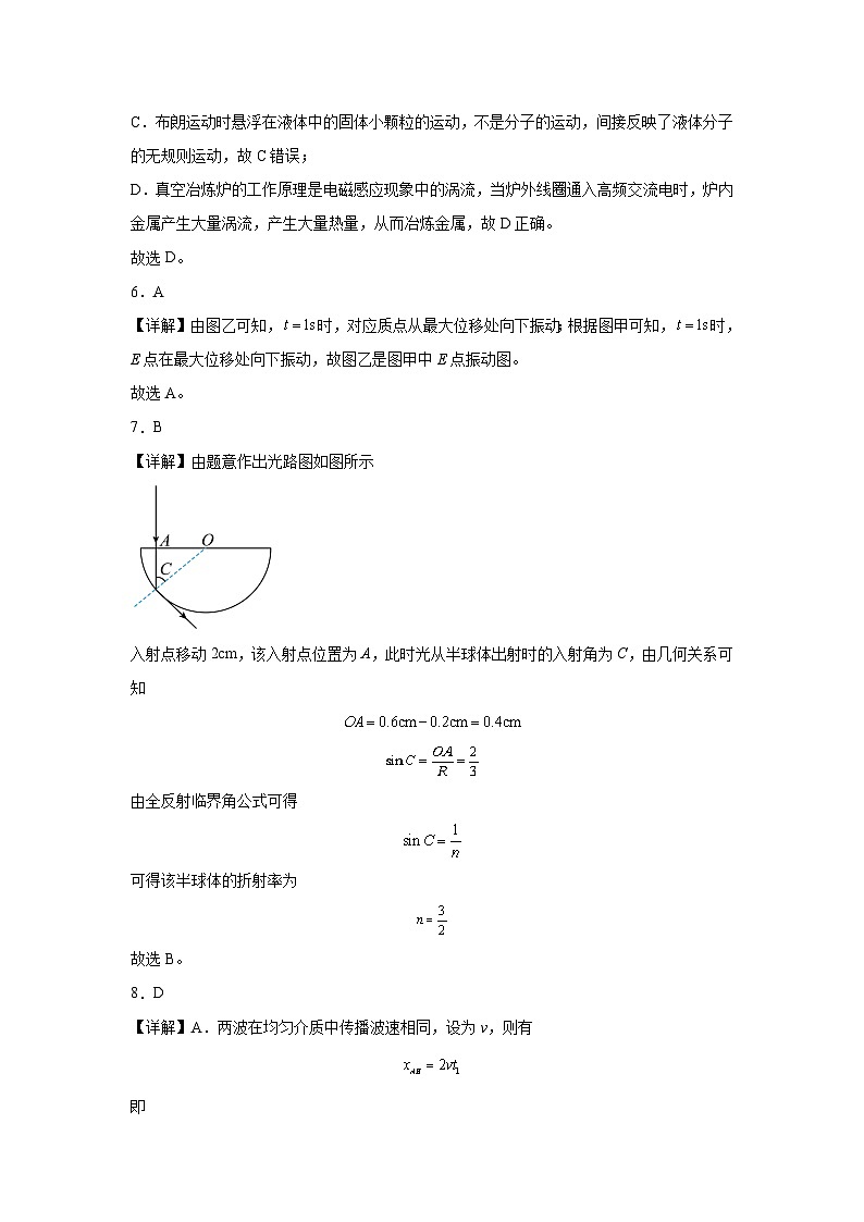 山西省晋中市榆次区第二中学2023-2024学年高二下学期期末考试物理试题03