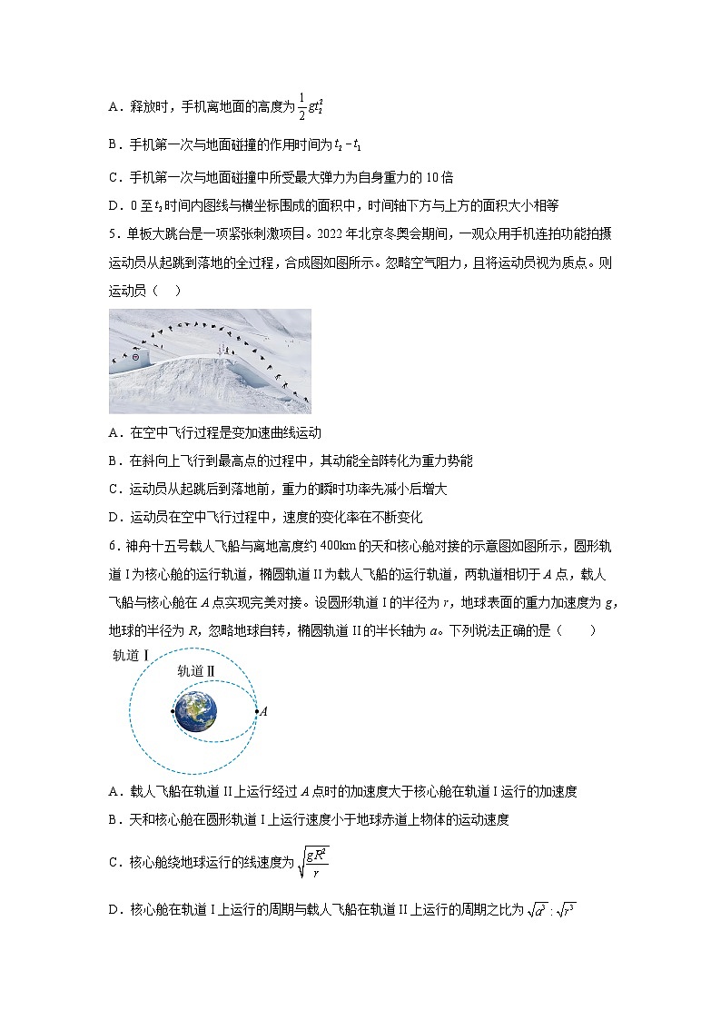 浙江省杭州师范大学附属中学2023-2024学年高一下学期期中物理试题（解析版）02