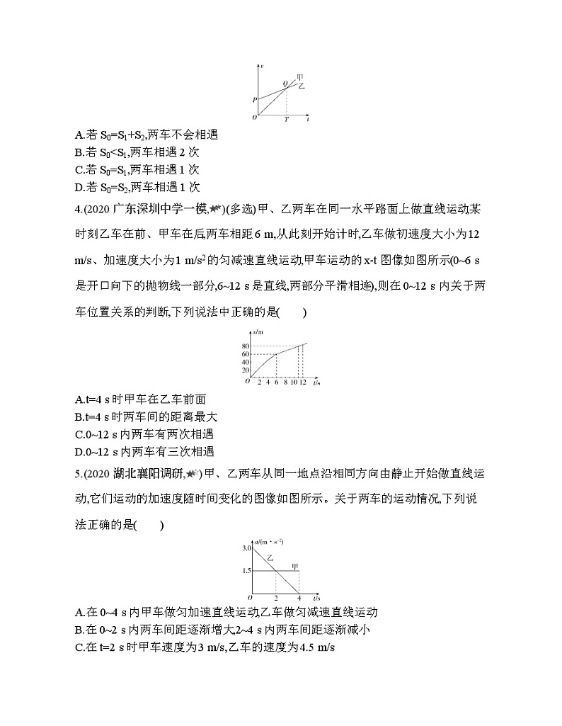 高中必修第一册人教物理课件第二章 匀变速直线运动的研究14-专题强化练3　追及相遇问题第2页