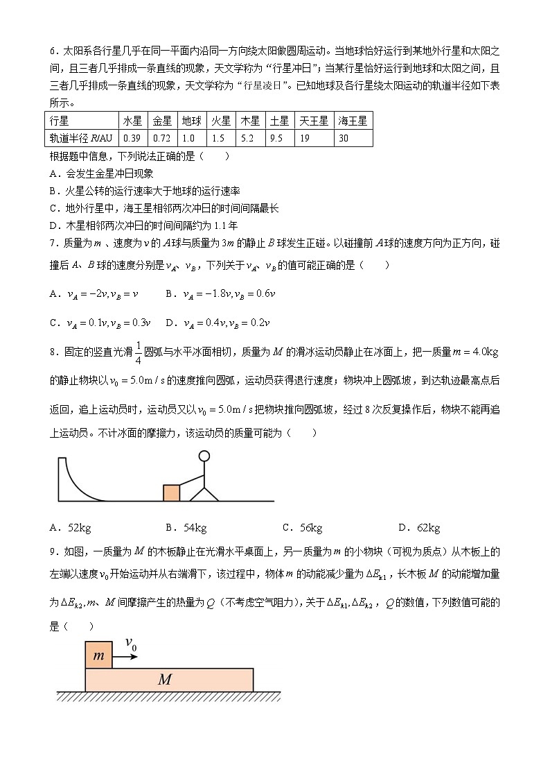 湖北省部分省级示范高中2023-2024学年高一下学期期末测试物理试卷（Word版附解析）03