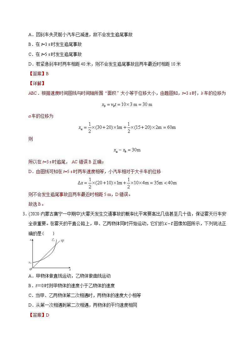 高考物理模型专题突破模型04追及相遇问题02