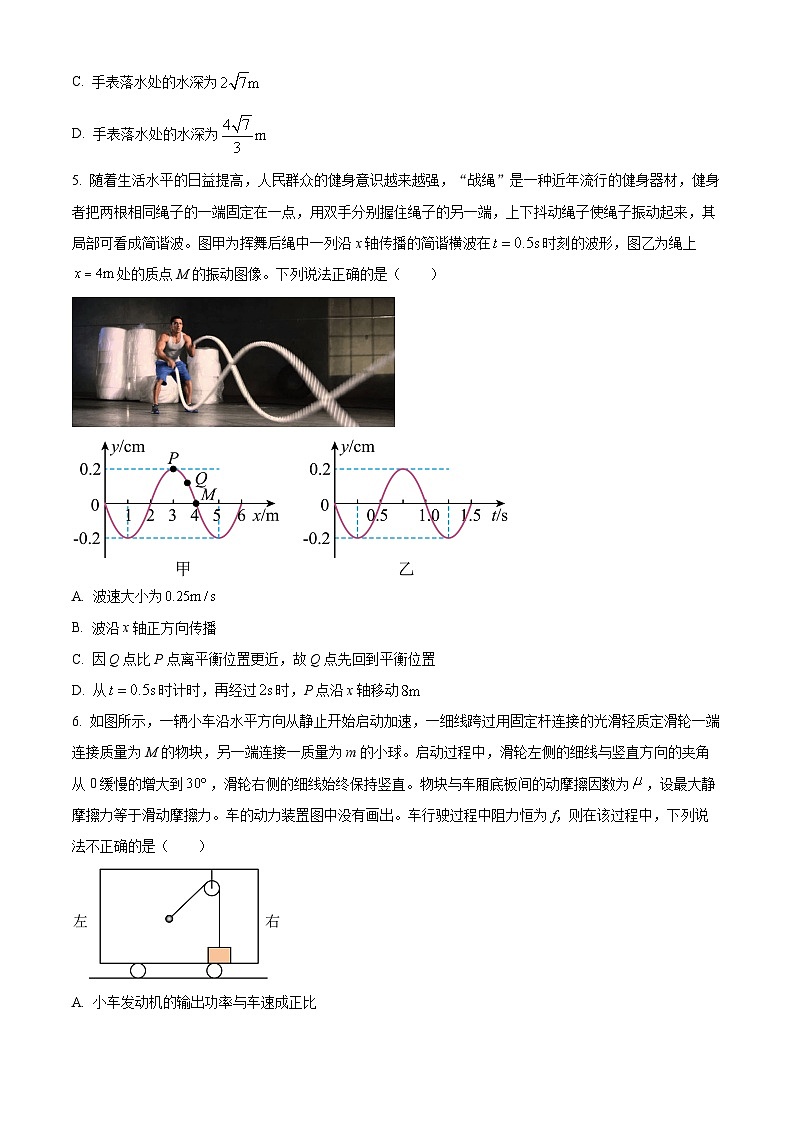 安徽省皖南八校2024届高三下学期第三次大联考物理试卷（Word版附解析）03
