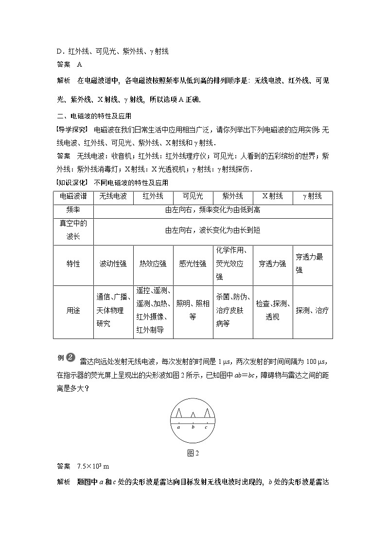 高中物理新教材选择性必修第2册同步（Word讲义练习）第4章 4 电磁波谱03