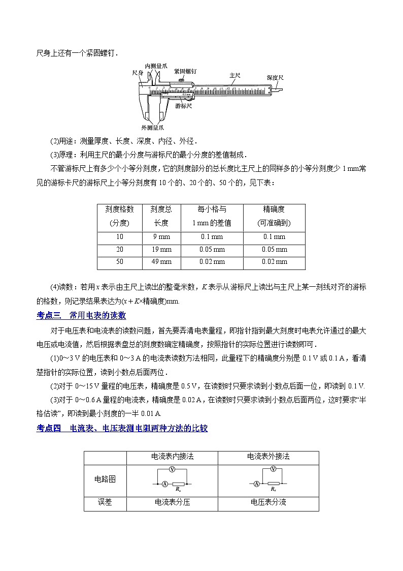 高考物理一轮复习讲练测(全国通用)9.3实验九：测定金属的电阻率(讲)(原卷版+解析)03