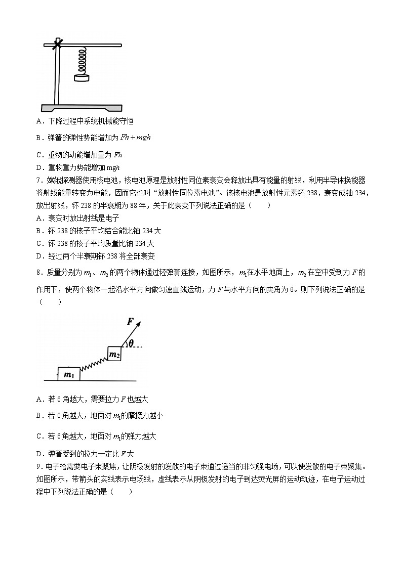 2024浙江省浙南名校联盟高二下学期6月期末联考试题物理含答案03