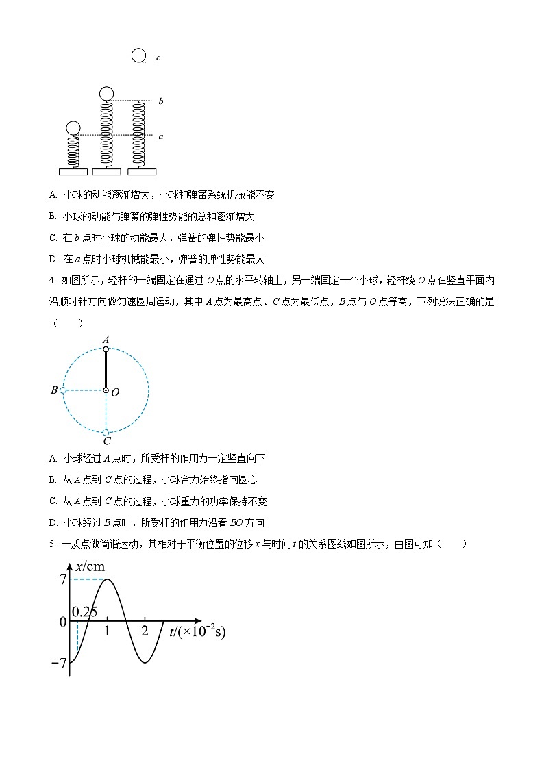 湖北省武汉市黄陂区2023-2024学年高一下学期7月期末联考物理试卷（Word版附解析）02