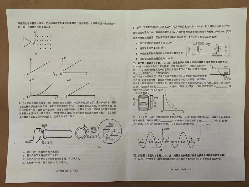 福建省福州市六校2023-2024学年高二下学期期末联考物理试题第2页