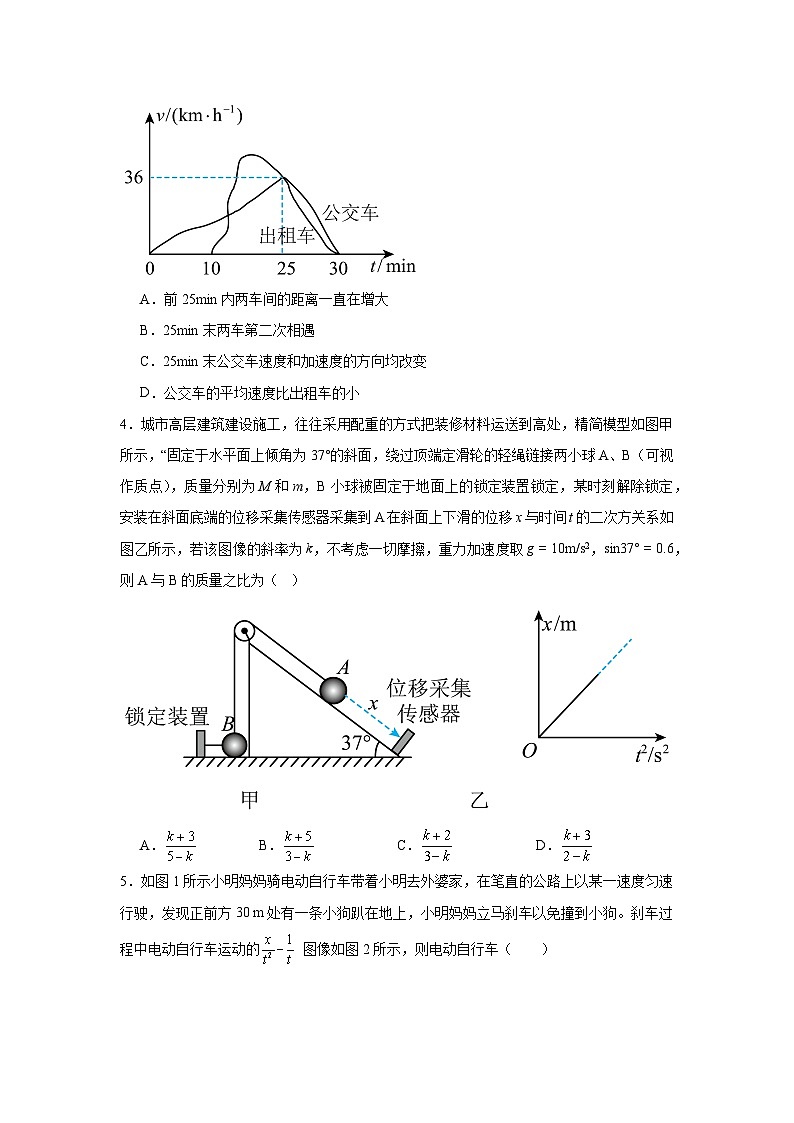 备战2025年高考物理抢分试题（新高考通用）01运动图像含解析答案第2页