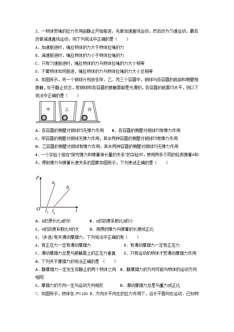专题05 受力分析  整体与隔离法  牛顿第三定律-【暑假衔接】新高二物理暑假查漏补缺（全国通用）03