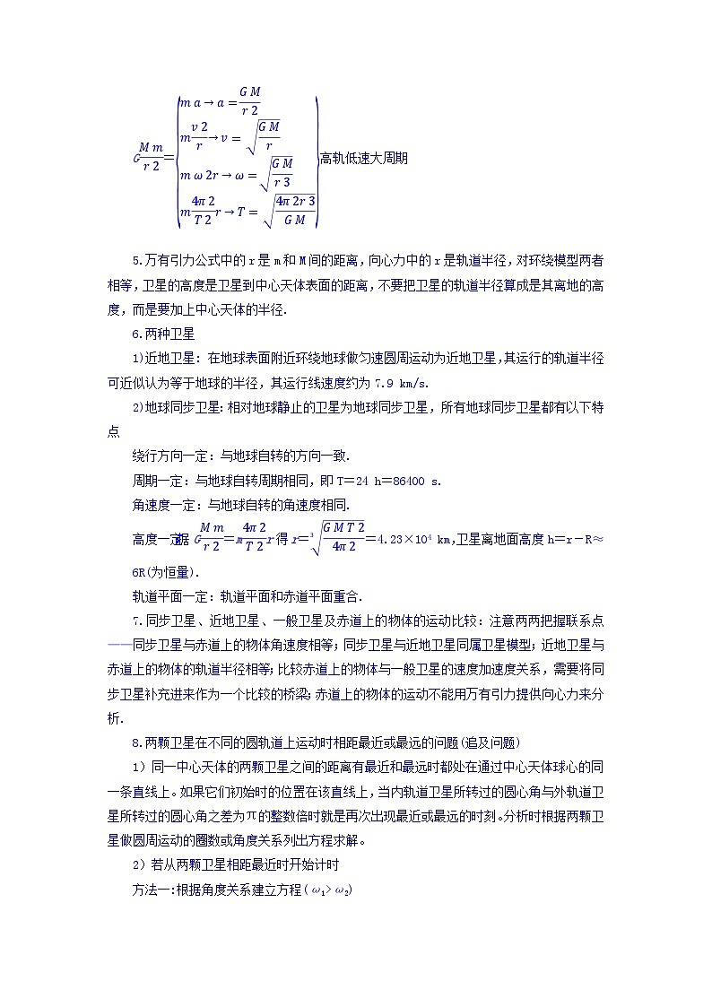 专题20 随地转动模型与环绕模型【暑假衔接】新高二物理暑假查漏补缺（全国通用）02