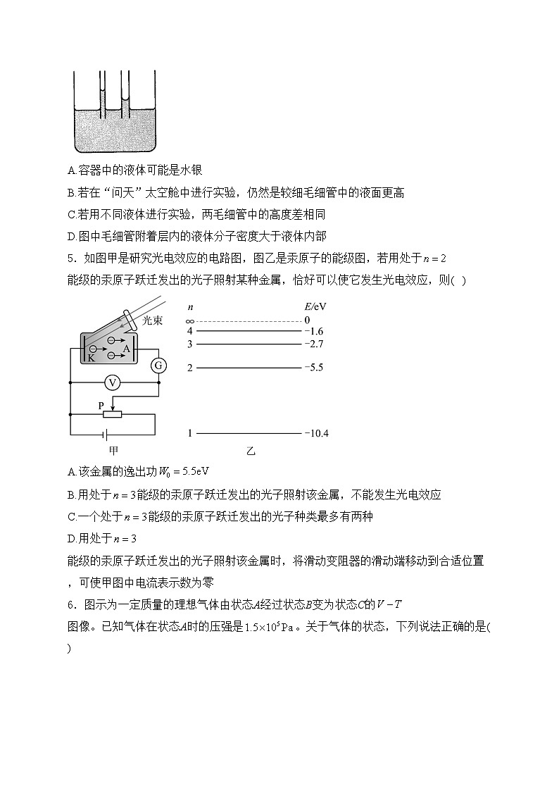 广西示范性高中2023-2024学年高二下学期期末考试物理试卷(含答案)第2页