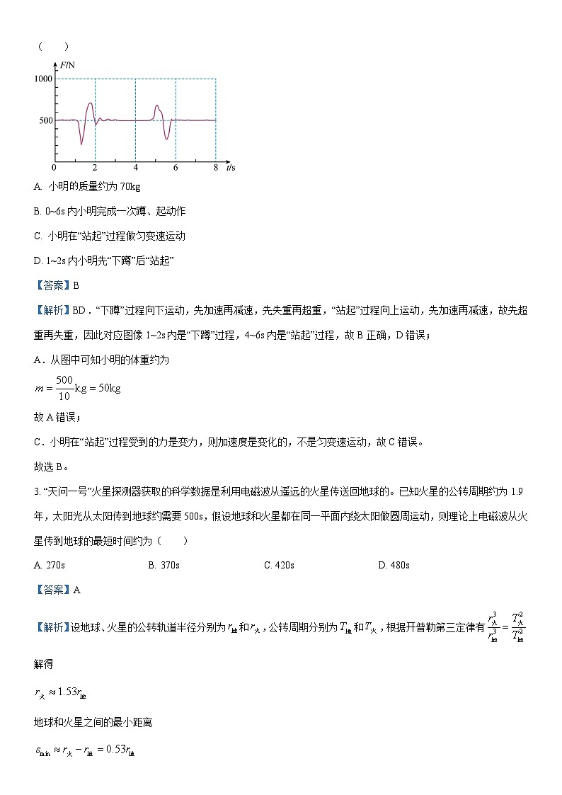[物理]江西省普通高中2024届高三下学期学业水平选择性考试试题(解析版)第2页