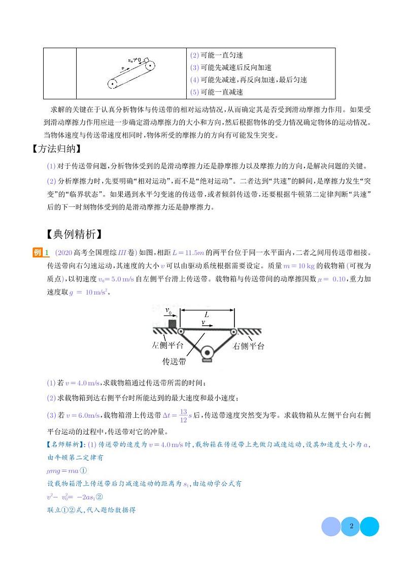传送带(解析版)--动力学中的九类常见问题第2页