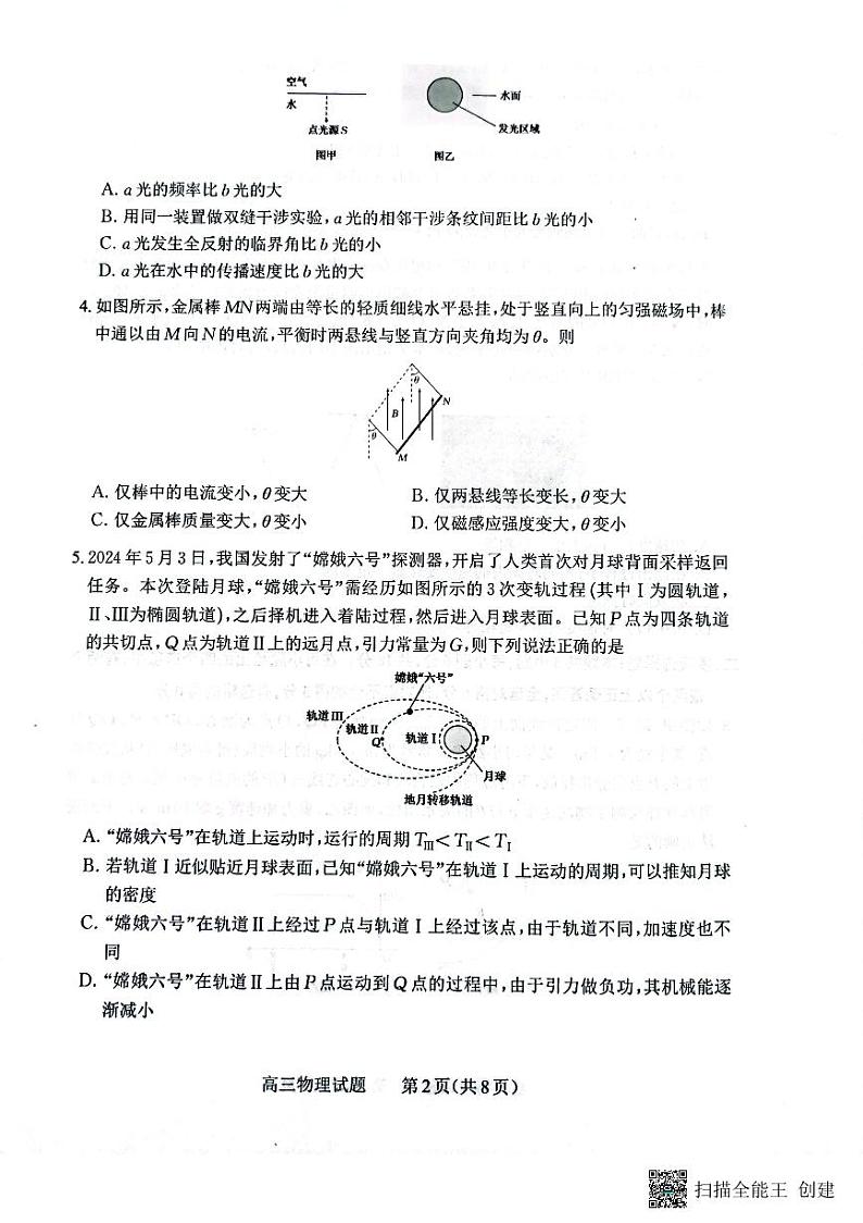 山西省大同市2023-2024学年高二下学期7月期末考试物理试题02