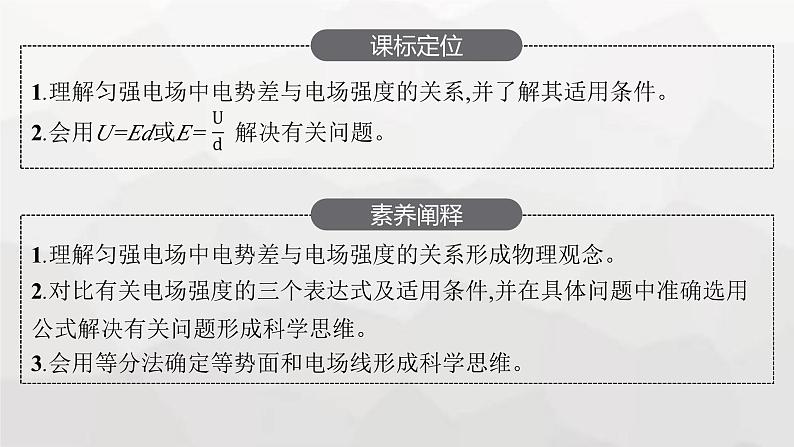 教科版高中物理必修第三册第一章静电场6电势差与电场强度的关系课件第3页