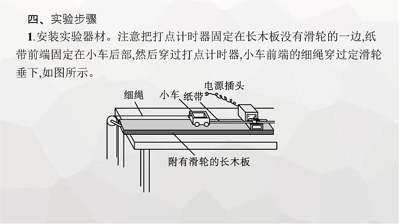 教科版高中物理必修第一册第1章描述运动的基本概念第4节实验：用打点计时器测量小车的速度课件06