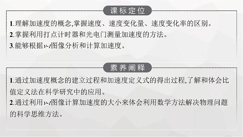 教科版高中物理必修第一册第1章描述运动的基本概念第5节速度变化的快慢与方向——加速度课件第3页