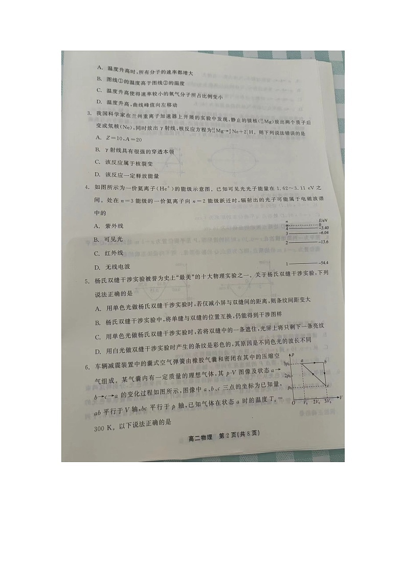 吉林省白山市2023-2024学年高二下学期7月期末考试物理试题02