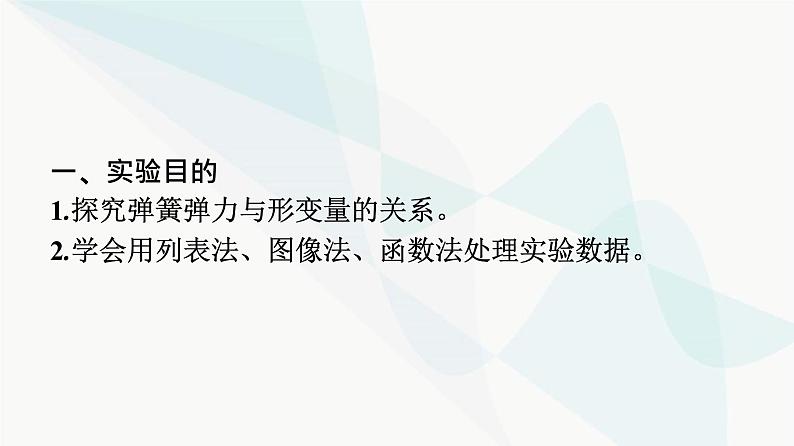 人教版高中物理必修第一册第3章相互作用——力1第2课时实验：探究弹簧弹力与形变量的关系课件第6页