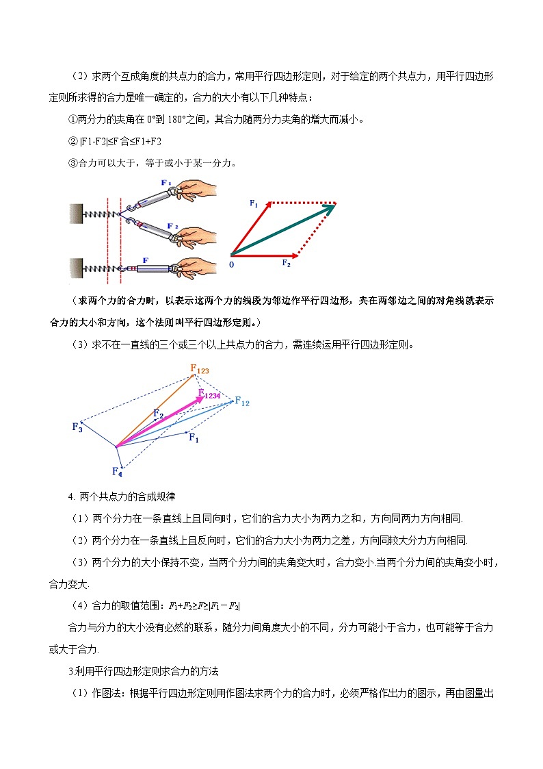 初升高物理衔接讲义    12 力的合成（教师版+学生版）02
