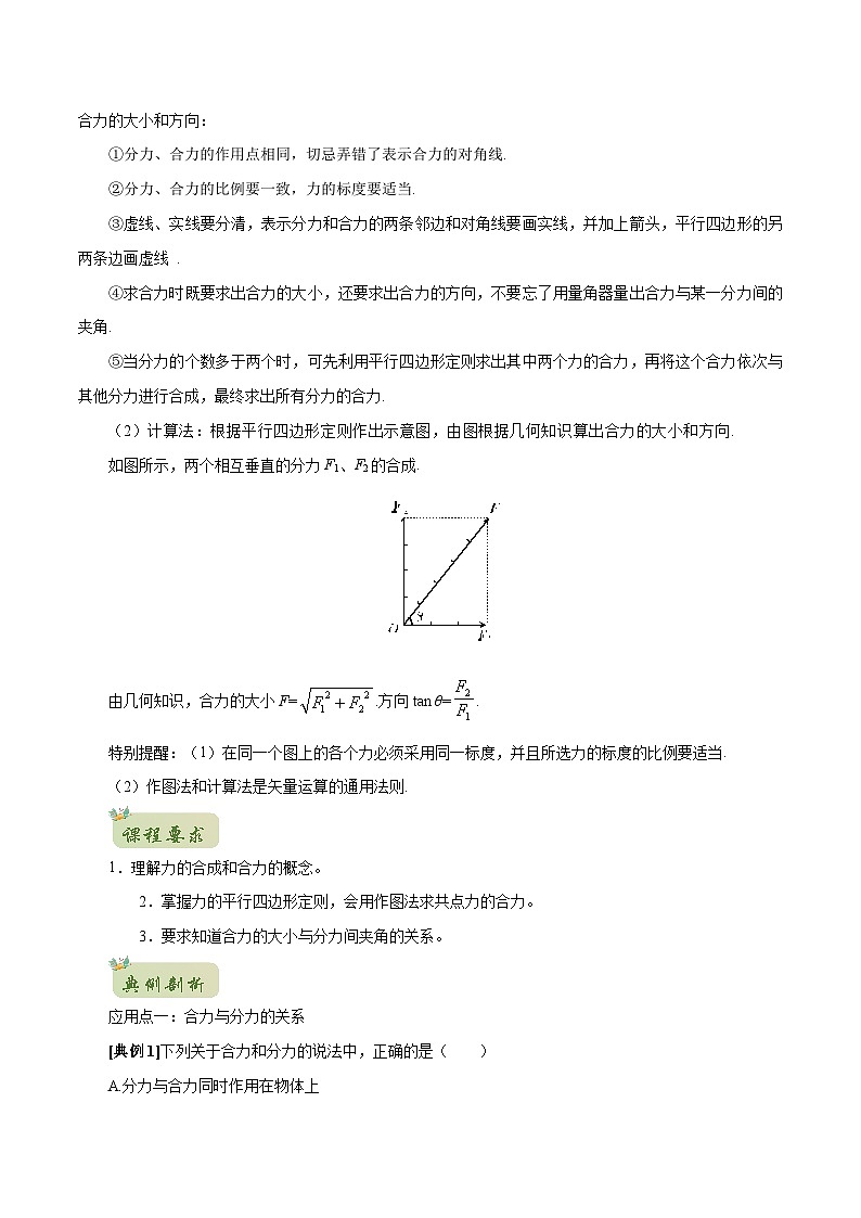 初升高物理衔接讲义    12 力的合成（教师版+学生版）03