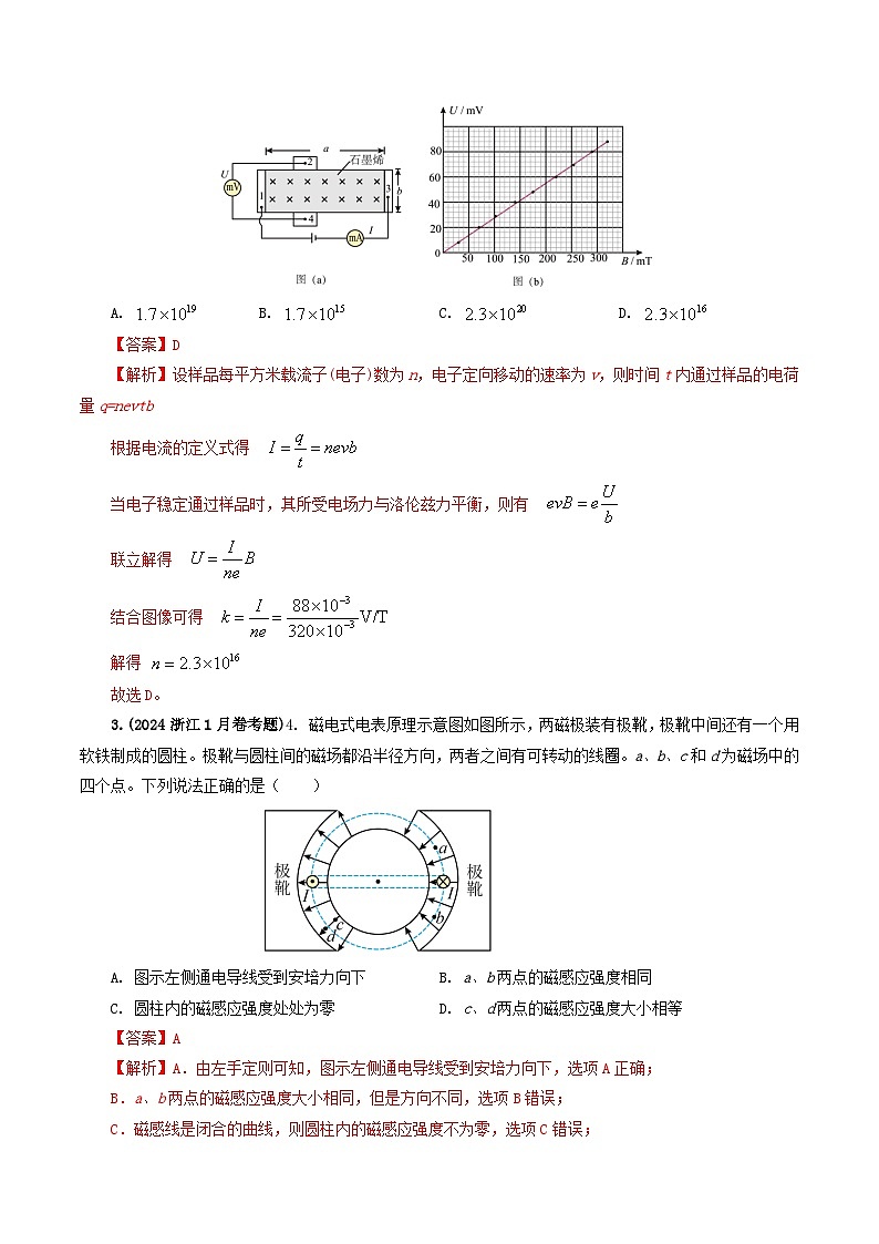 专题10 磁场-2024年高考物理真题和模拟题分类汇编（全国通用）02