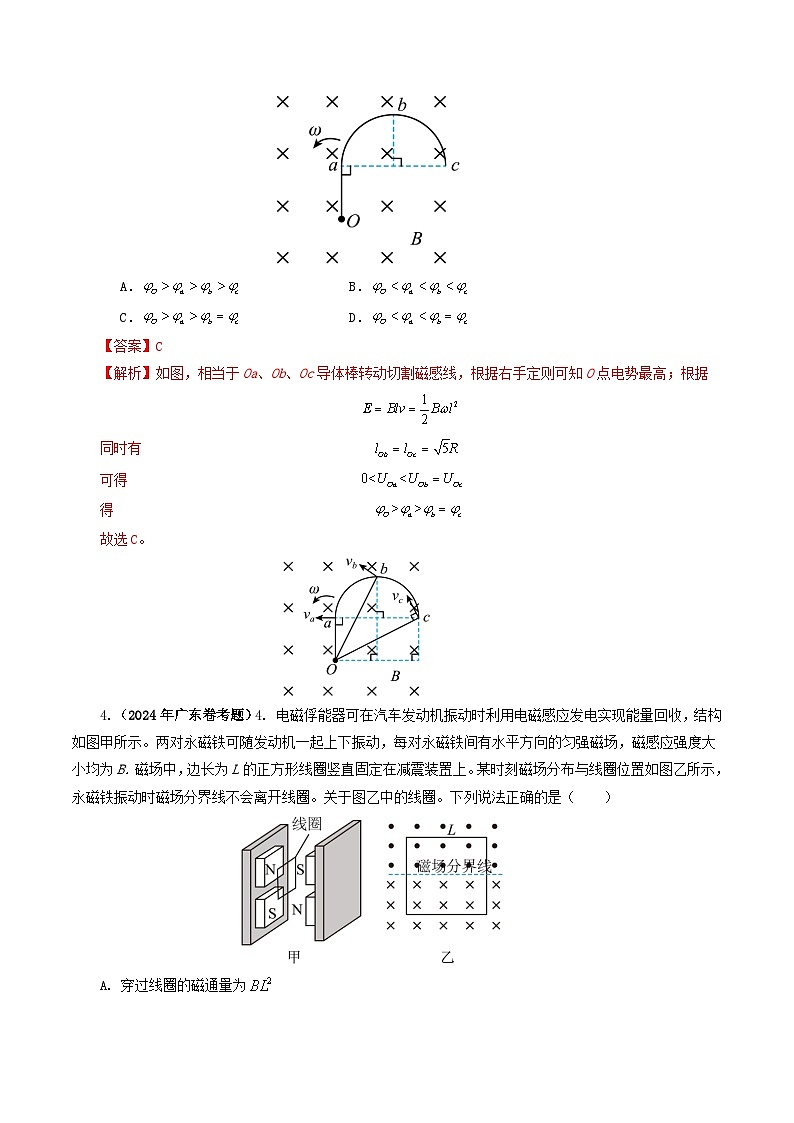 专题11 电磁感应-2024年高考物理真题和模拟题分类汇编（全国通用）02