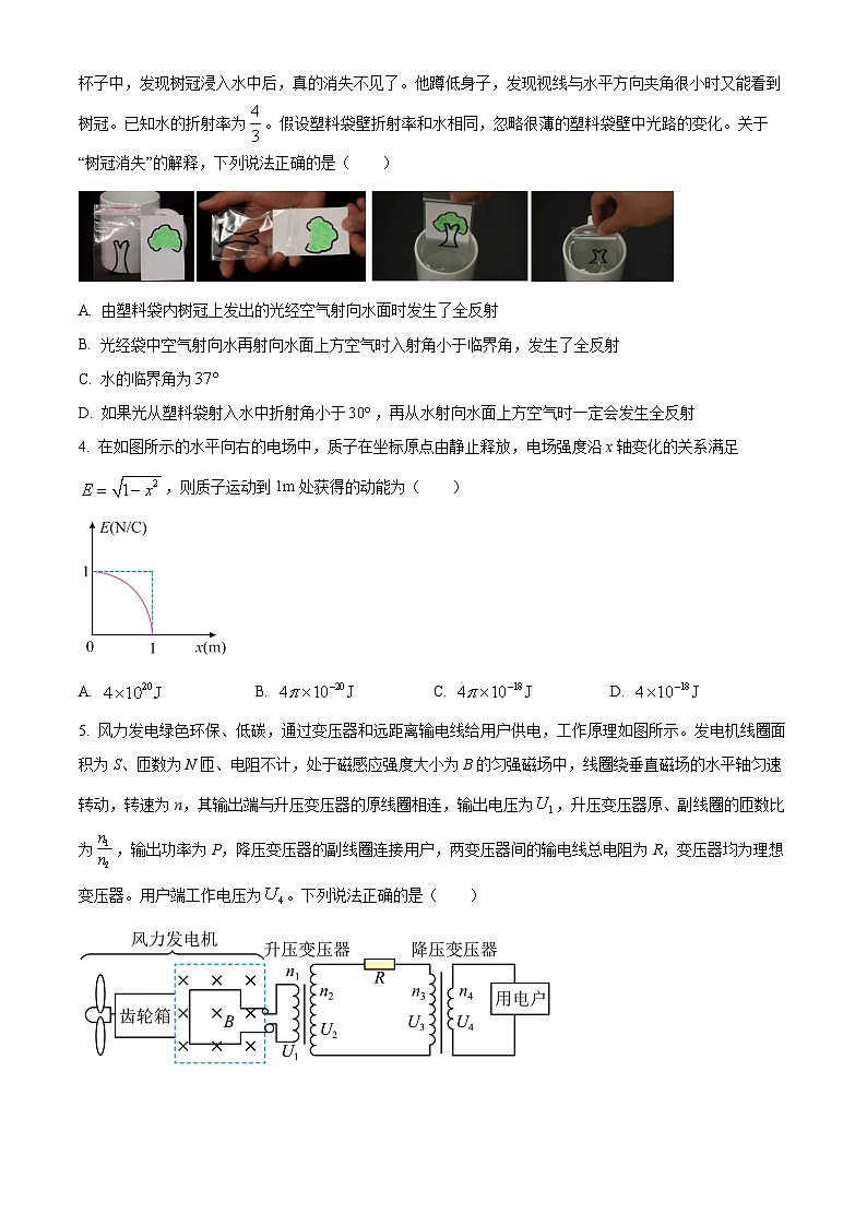 2024长治高二下学期6月期末考试物理含解析02