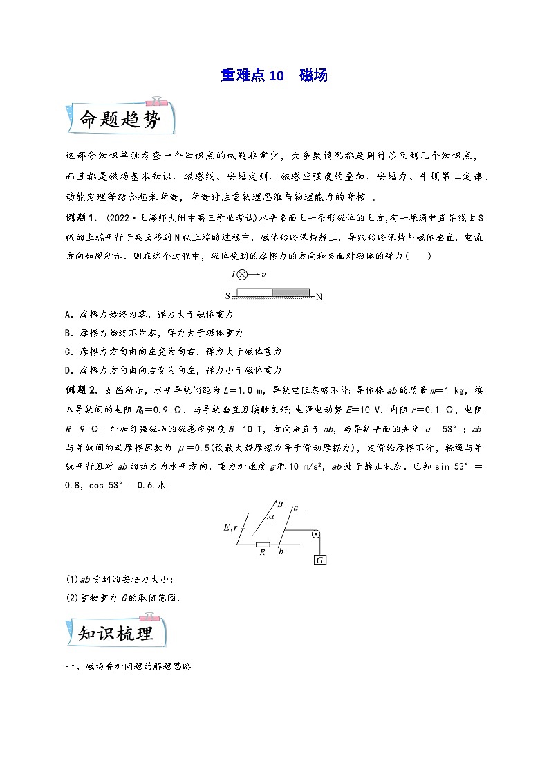 高考物理【热点·重点·难点】专练(全国通用)重难点10磁场(原卷版+解析)01