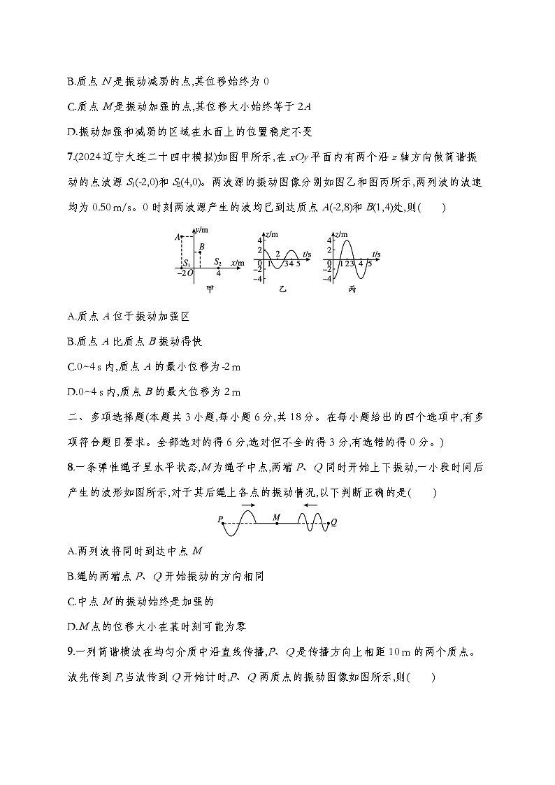 人教版2019选择性必修第一册 新教材同步 第三章 机械波  达标检测（教师版+学生版）03