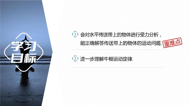 第四章　运动和力的关系　专题：传送带模型(一)——水平传送带  课件第2页