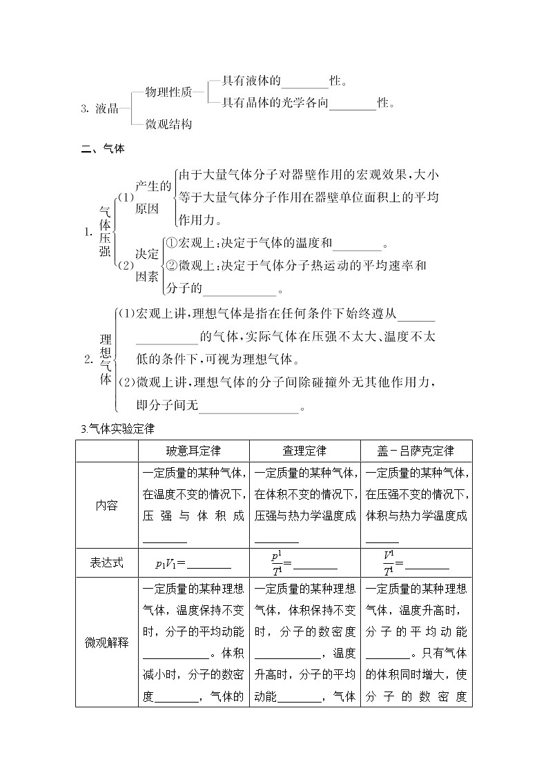 2025年高考物理二轮复习第十四章　热学 第二讲　气体、液体和固体课件+讲义（教师+学生）+跟踪练习02
