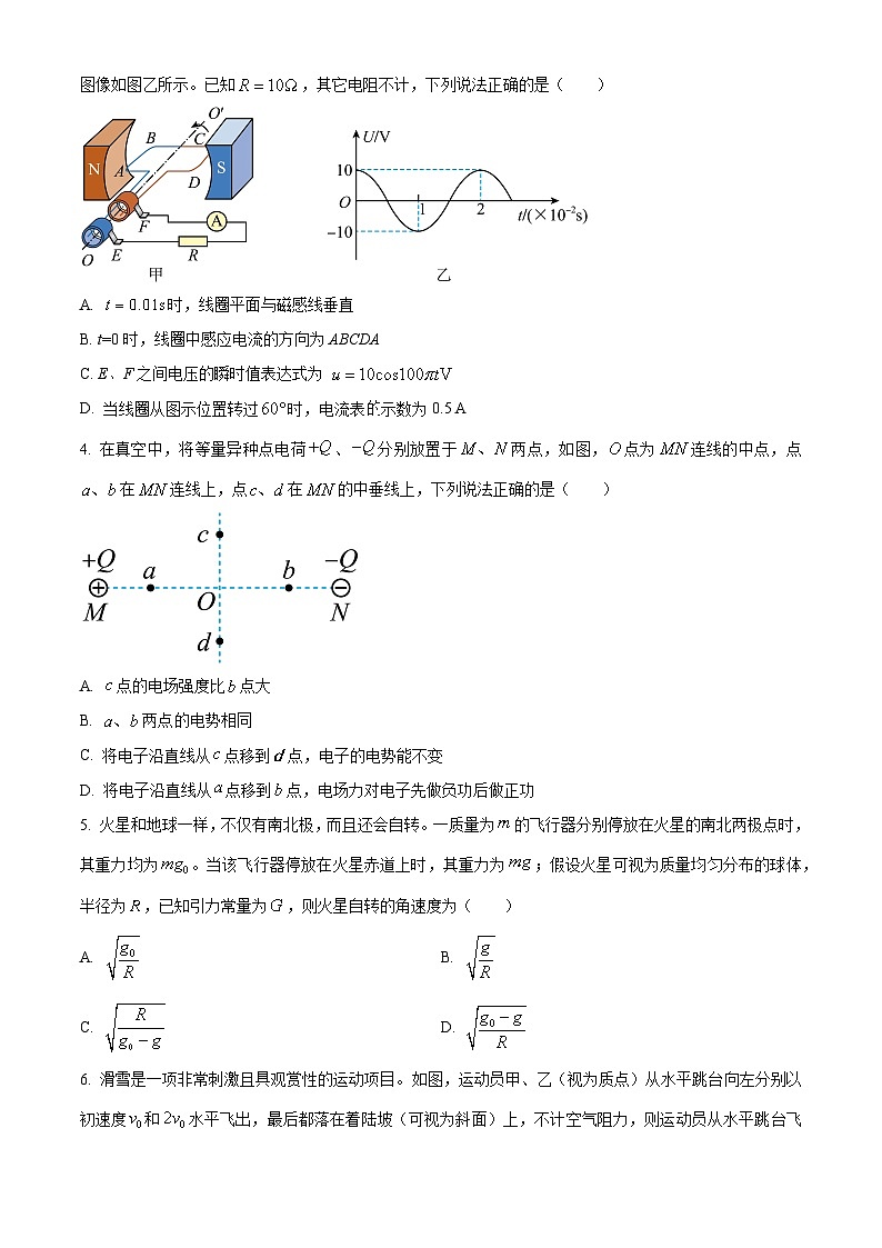 广西南宁市2023-2024学年高二下学期期末考试物理试题（Word版附解析）02