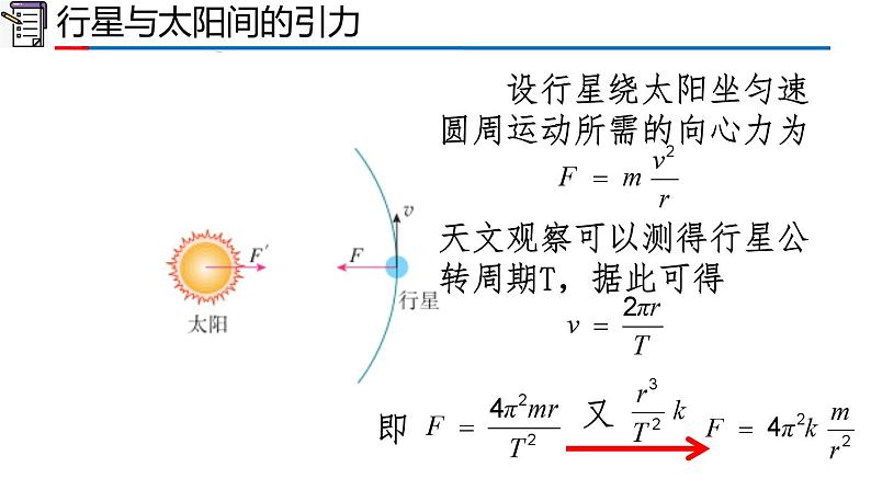 高中物理人教版2019必修第二册7-2万有引力定律精品课件06