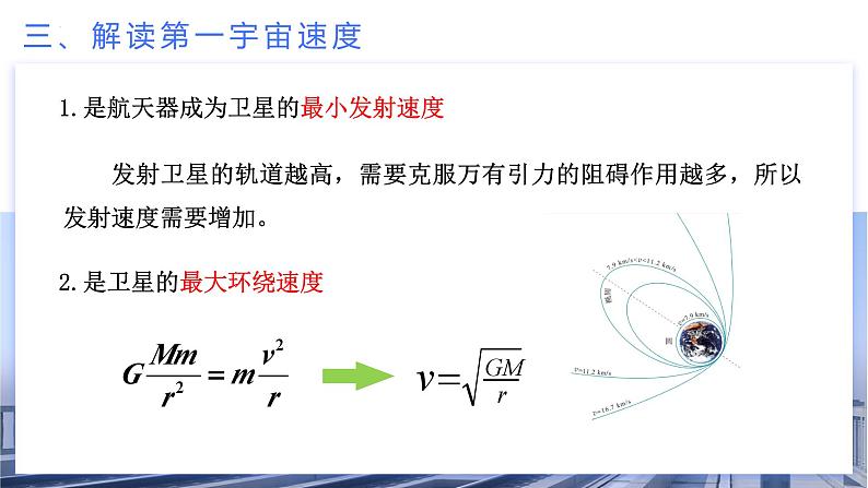高中物理人教版2019必修第二册7-4宇宙航行优秀课件第8页