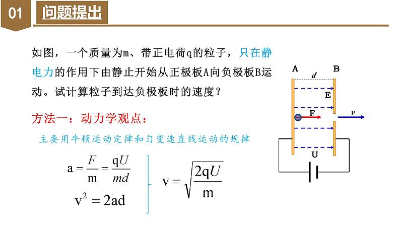 高中物理人教版2019必修第三册10-5 带电粒子在电场中的运动精品课件6第3页