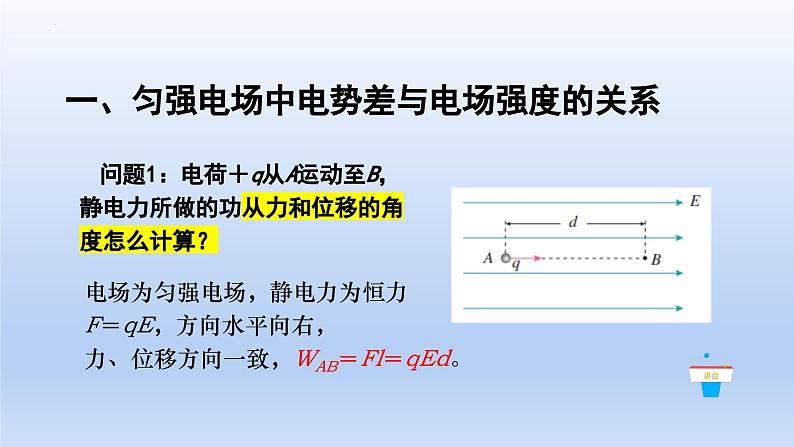 高中物理人教版2019必修第三册10-3电势差与电场强度的关系精品课件403