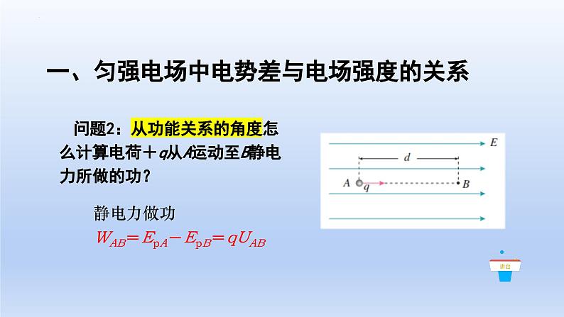 高中物理人教版2019必修第三册10-3电势差与电场强度的关系精品课件404