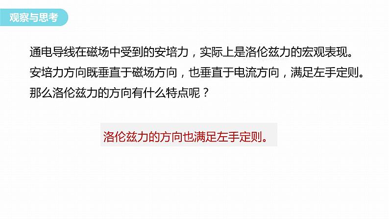 1.2  磁场对运动电荷的作用力   课件  高中物理选择性必修二（人教版2019）05