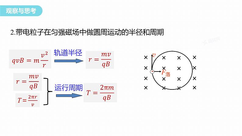 授课课件：第一章 学案5  带电粒子在匀强磁场中的运动第6页