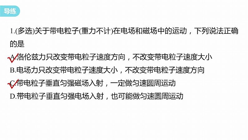 第一章　安培力与洛伦兹力　章末复习与专题  课件（7份打包）高中物理选择性必修二（人教版2019）05