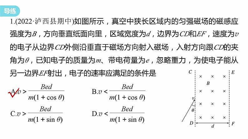 第一章　安培力与洛伦兹力　章末复习与专题  课件（7份打包）高中物理选择性必修二（人教版2019）05