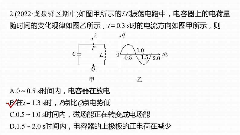 4.1　电磁振荡  课件  高中物理选择性必修二（人教版2019）08