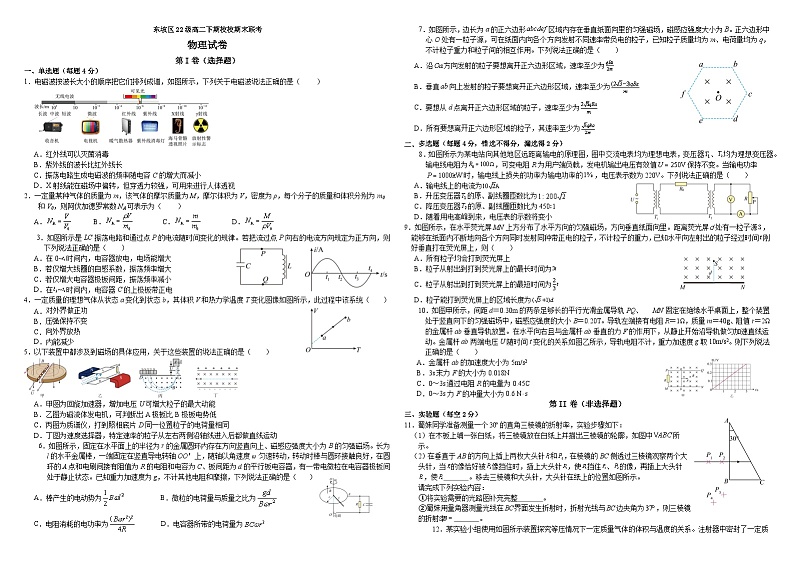 四川省眉山市东坡区2023-2024学年高二下学期7月期末考试物理试卷（Word版附解析）01